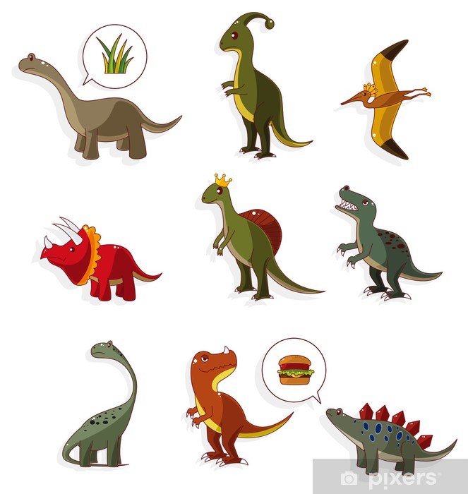 663x700 Cartoon Dinosaur Icon Wall Mural