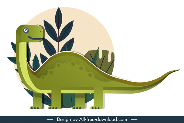 600x401 Apatosaurus Dinosaur Icon Cute Cartoon Sketch Colored Flat Free
