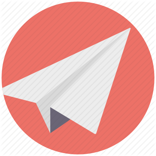 512x512 Direct Message Symbol, Flight, Message Sign, Origami Plane, Paper