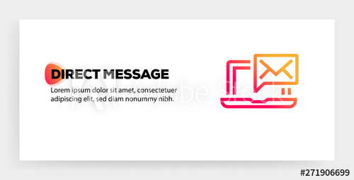 Direct Message Icon Concept 500x254 Direct Message Icon Concept