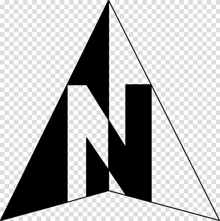 718x720 Black And White N Triangle Logo Illustration, North Arrow Symbol