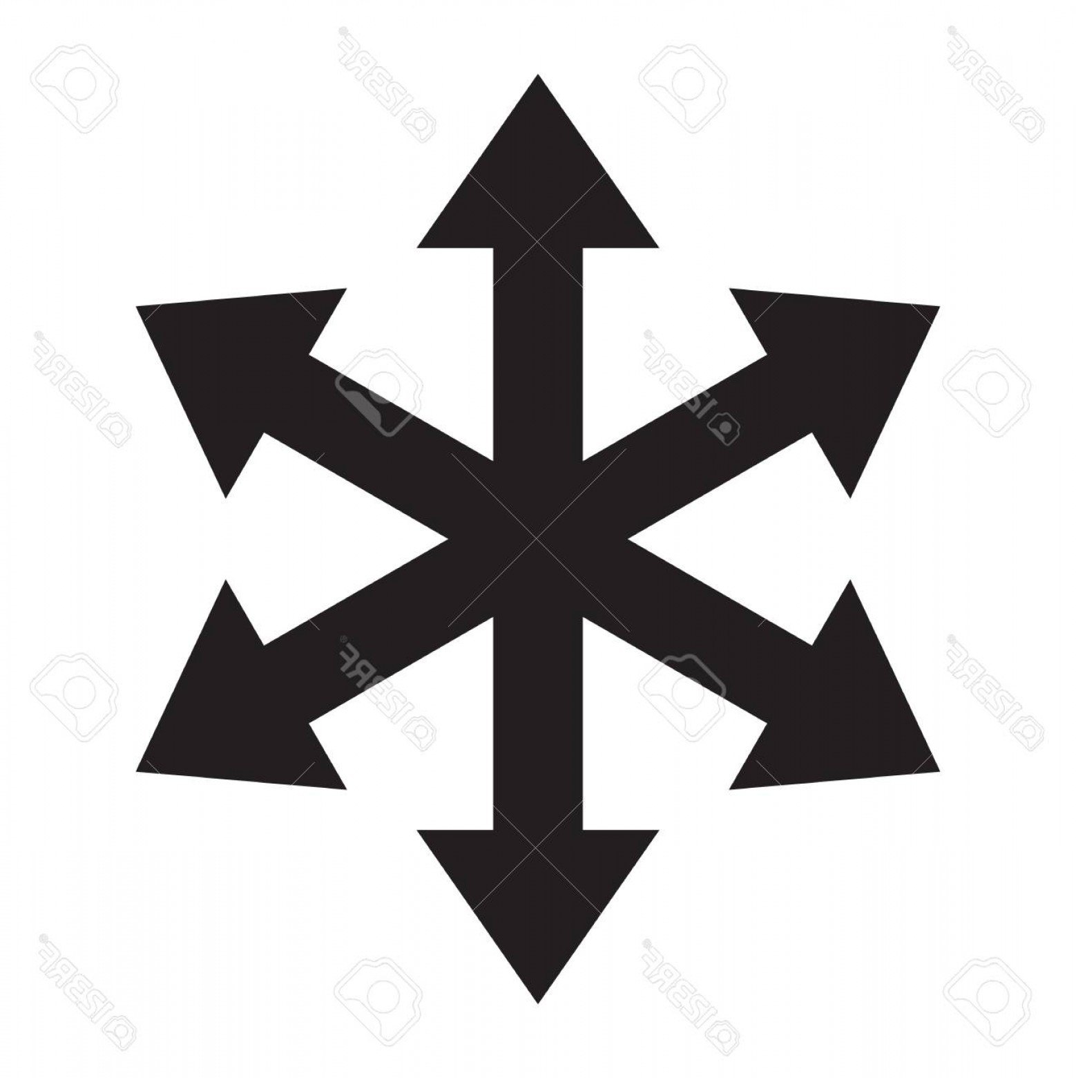 1558x1560 Photostock Vector Multiple Arrow Direction Icon Vector Six Way