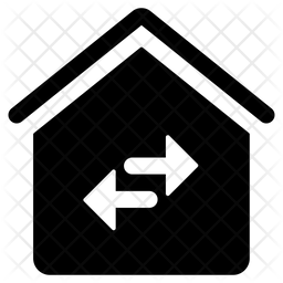 256x256 House Direction Icon Of Glyph Style