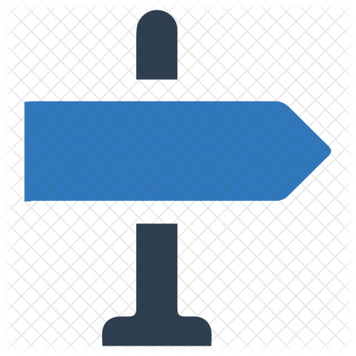 512x512 Direction Sign Icon Of Flat Style