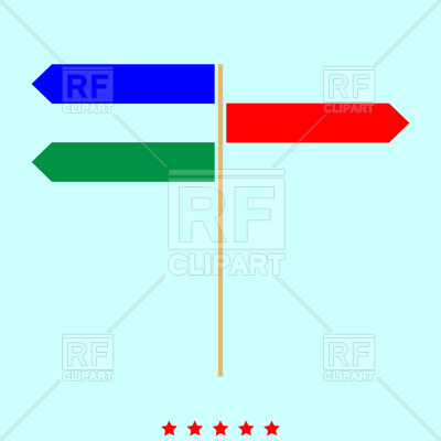 400x400 Direction Sign Color Icon Vector Image Of Signs, Symbols, Maps