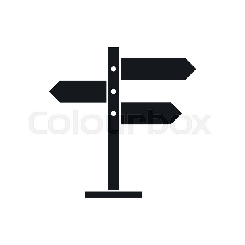 800x800 Direction Signs Icon In Simple Style Stock Vector Colourbox