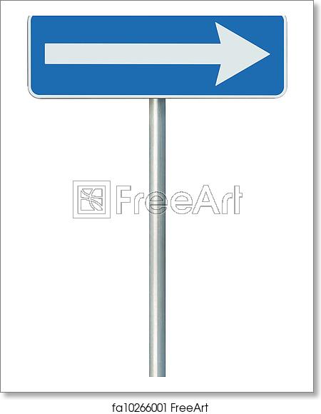 450x580 Free Art Print Of Right Traffic Route Only Direction Sign Turn