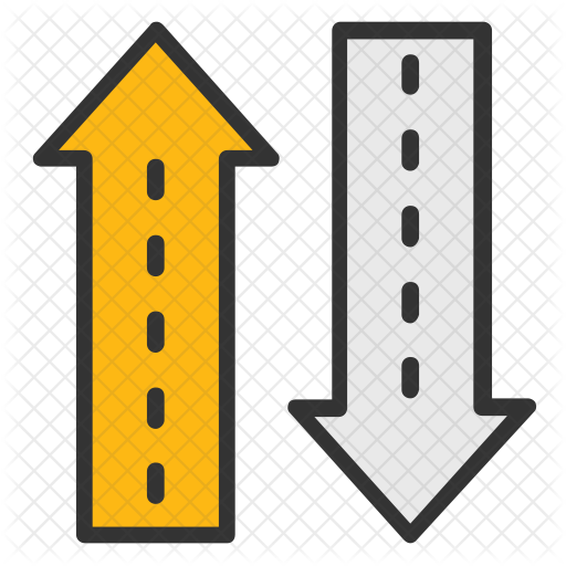 512x512 Road Direction Sign Icon Of Colored Outline Style