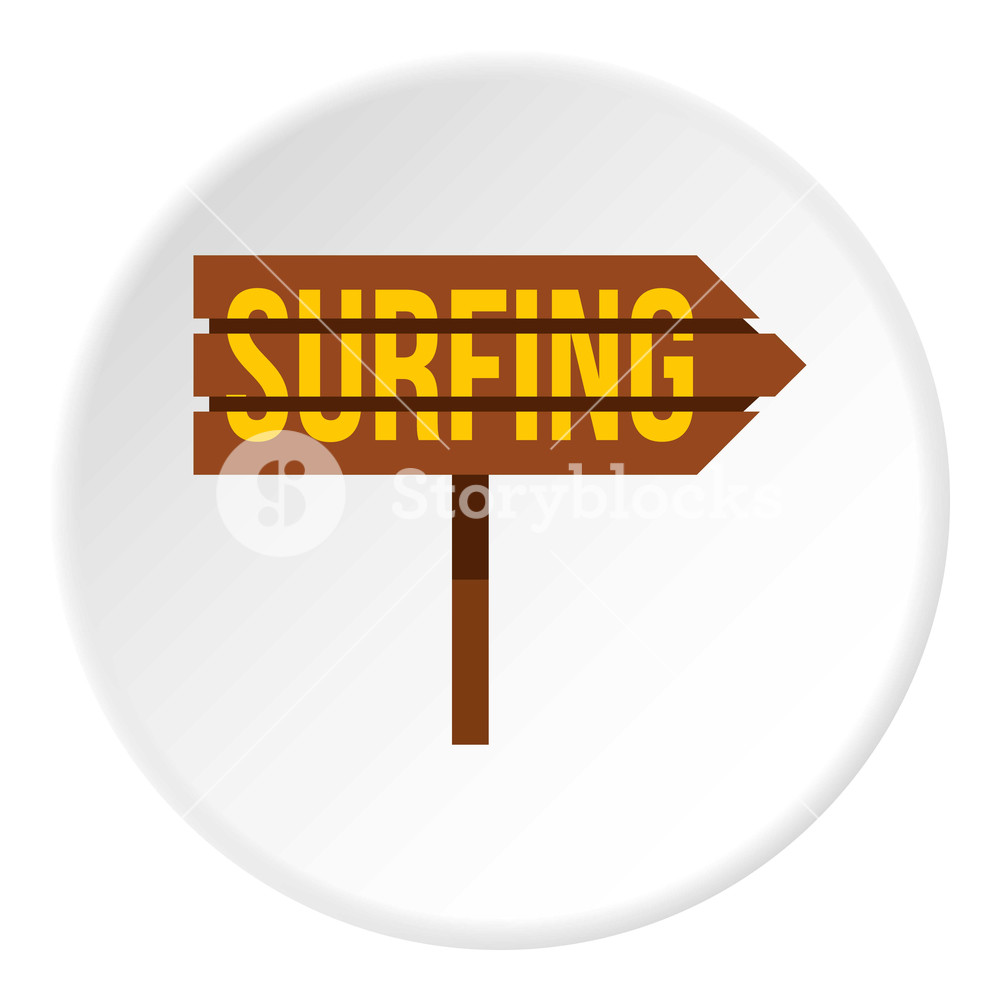 1000x1000 Surfing Direction Sign Icon Flat Illustration Of Sign Vector Icon