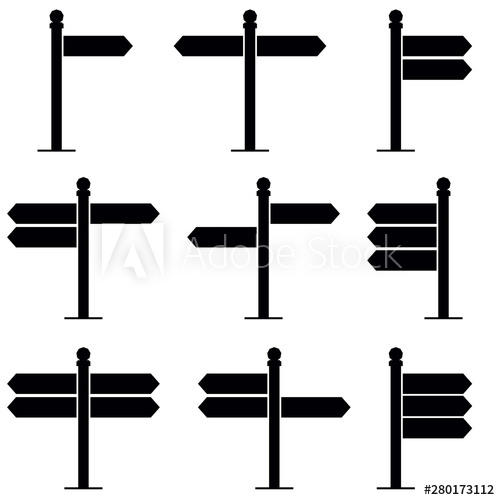 500x500 Pointer Direction Sign Icon