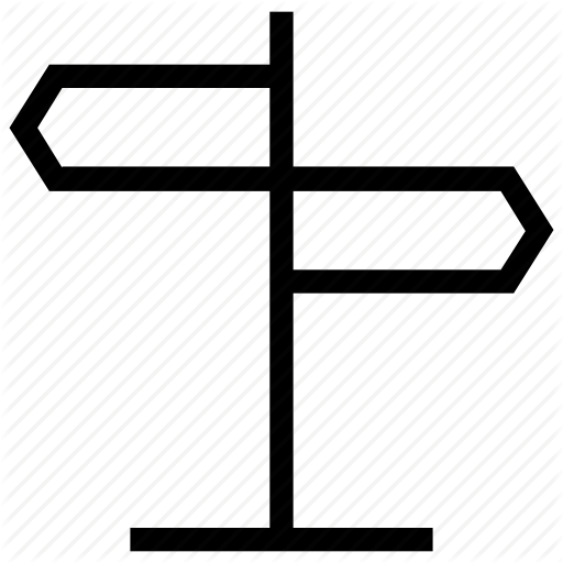 512x512 Direction, Direction Sign, Navigation, Road Sign, Street Sign, Two