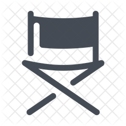 256x256 Director Chair Icon Of Colored Outline Style