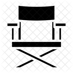 256x256 Director Chair Icon Of Glyph Style