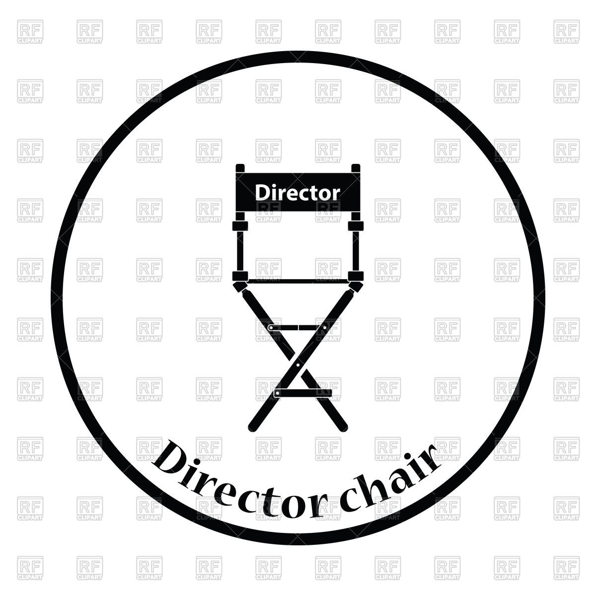 1200x1200 Thin Circle Design Of Director Chair Icon Vector Image Of Icons