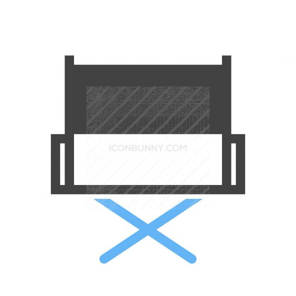 600x600 Director Chair Blue Black Icon