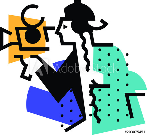 500x459 Illustration Of The Operator, Director Icon Of A Man With A Movie