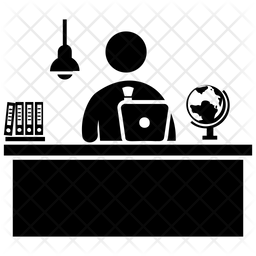 256x256 Office Director Icon Of Glyph Style