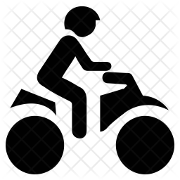 256x256 Dirt Bike, Icon Of Glyph Style