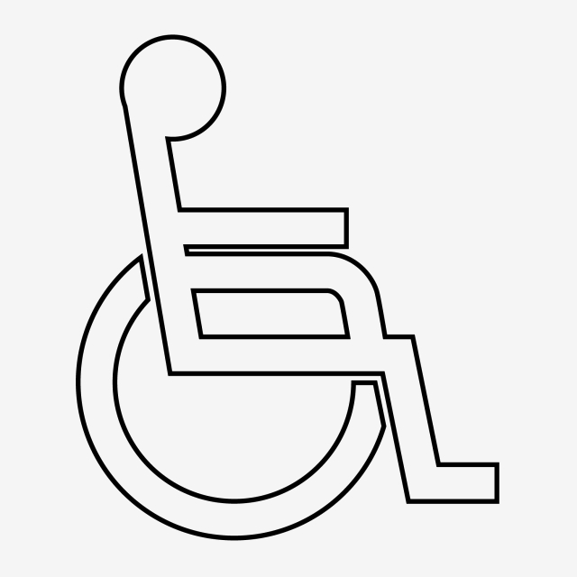 640x640 Disabled Icon Design Cartoon, Wheelchair, Cartoon Handicapped