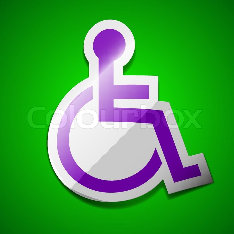 800x800 Disabled Icon Sign Symbol Chic Stock Vector Colourbox
