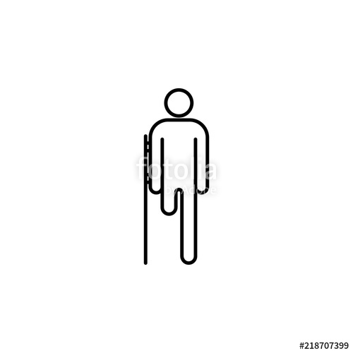 500x500 One Legged Man Icon Element Of Disabled Icon For Mobile Concept