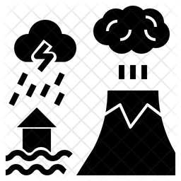 256x256 Disaster Icon Of Glyph Style