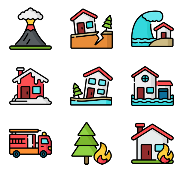 600x564 Disaster Icons