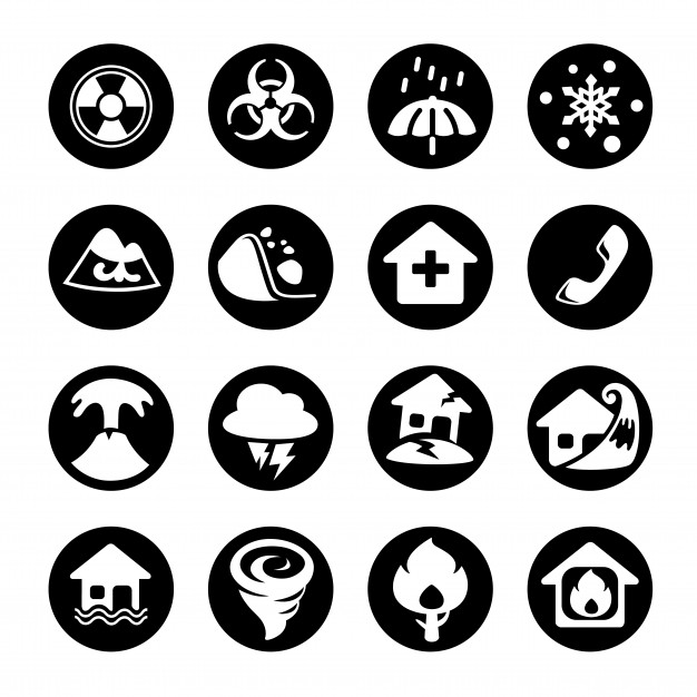 626x626 Disaster Icons Vector Premium Download