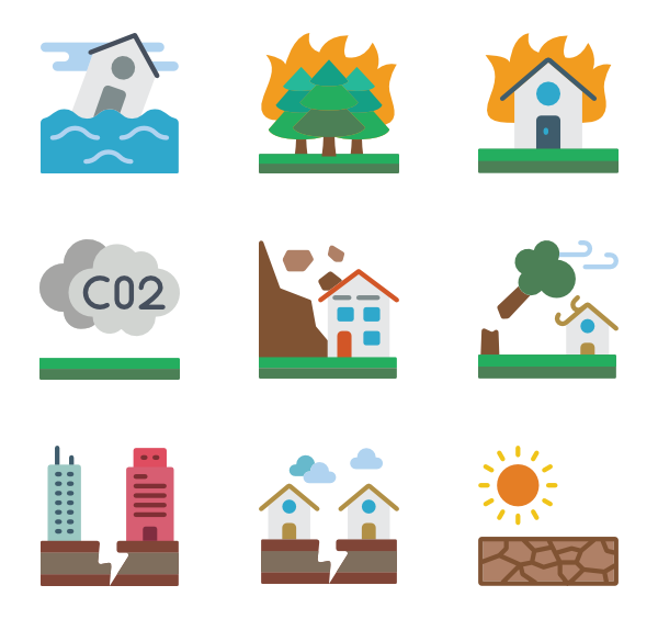 600x564 Disaster Icon Packs