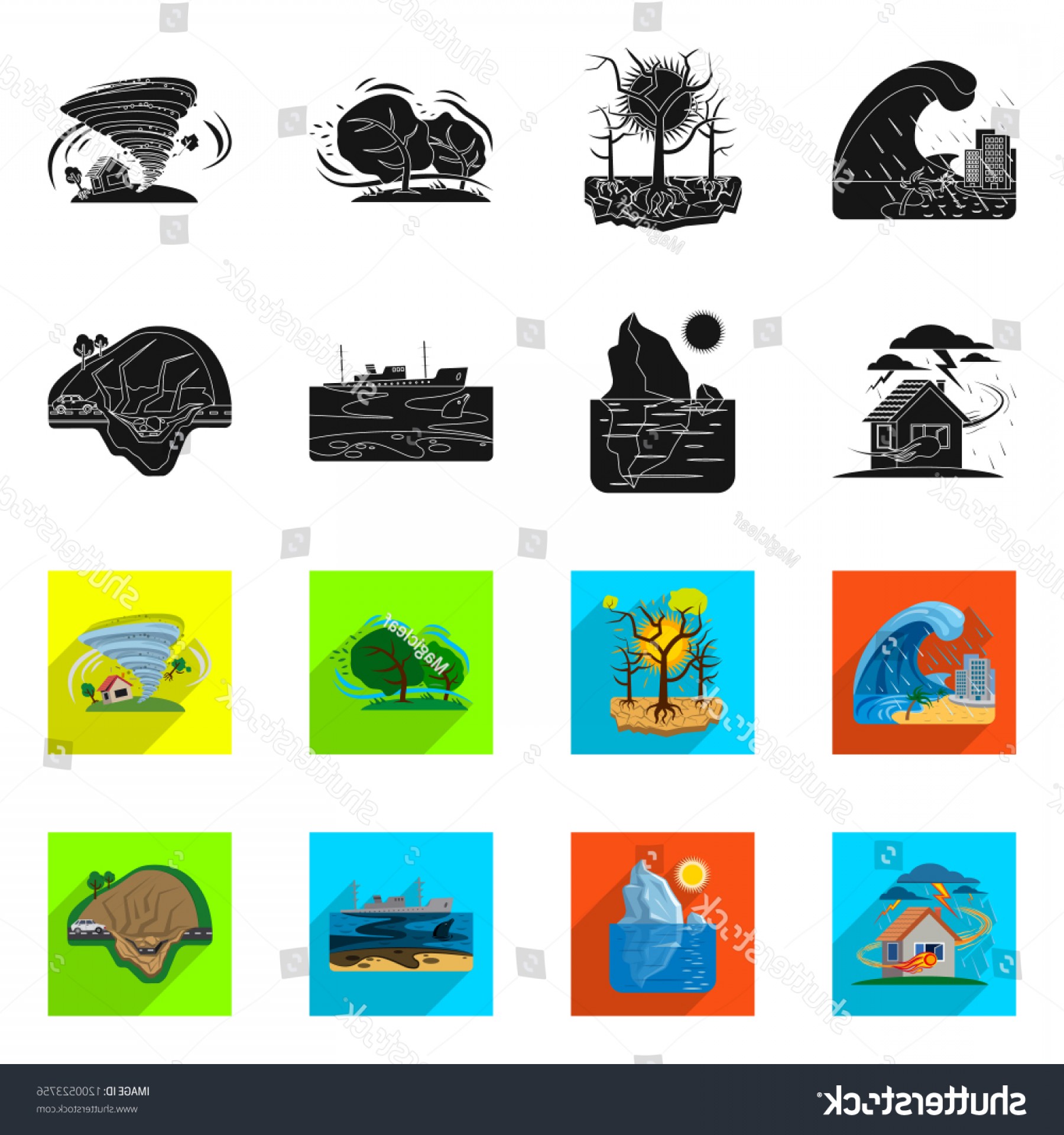 1800x1920 Isolated Object Natural Disaster Icon Set Catchsplace