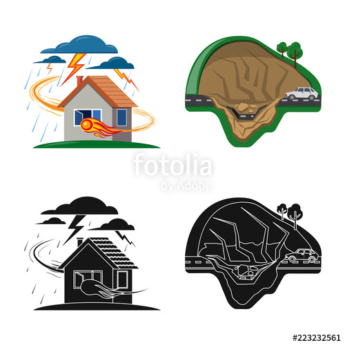 500x500 Vector Design Of Natural And Disaster Icon Collection Of Natural