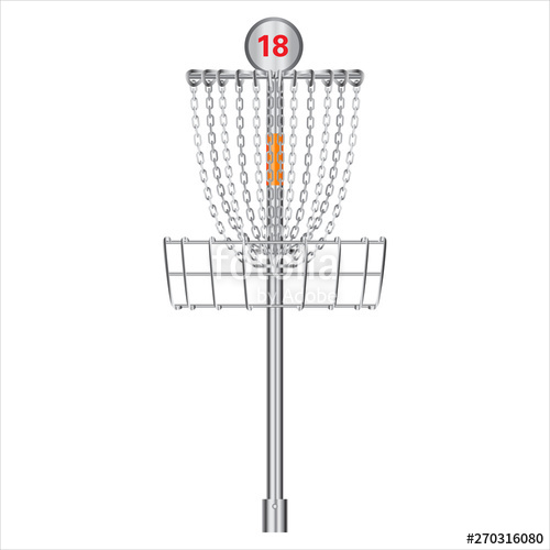 500x500 Disc Golf Basket Pin Vector Graphic Icon Illustration Stock Image