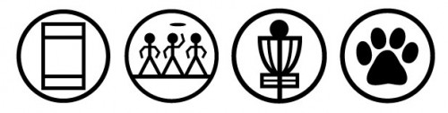 500x126 Flying Disc Sports Icon Design