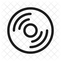 256x256 Music Disc Icon Of Line Style