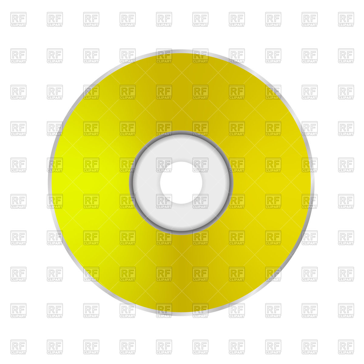 1200x1200 Yellow Cd Disc Icon Vector Image Of Objects