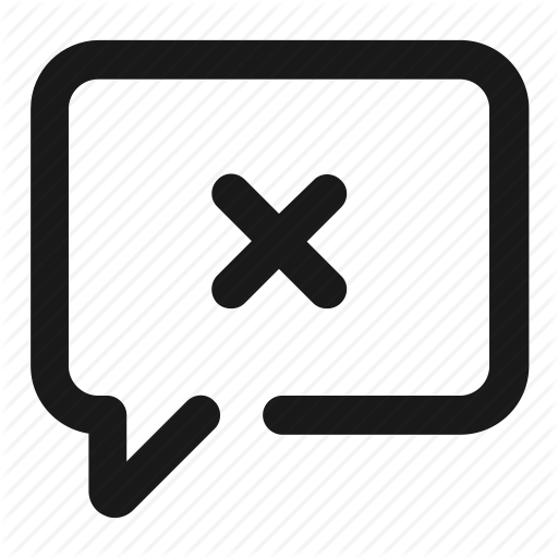 512x512 Comment, Delete, Discard, Message, Negative, Remove, Text Icon