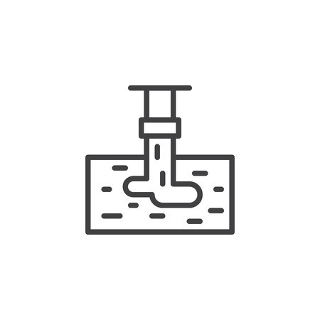 450x450 Discharge Of Liquid Chemical Waste Outline Icon Linear Style Sign