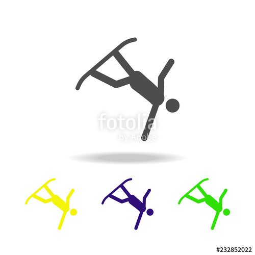 500x500 Silhouette Snowboarder Athlete Isolated Multicolored Icon Winter