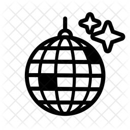 256x256 Disco Ball Icon Of Line Style