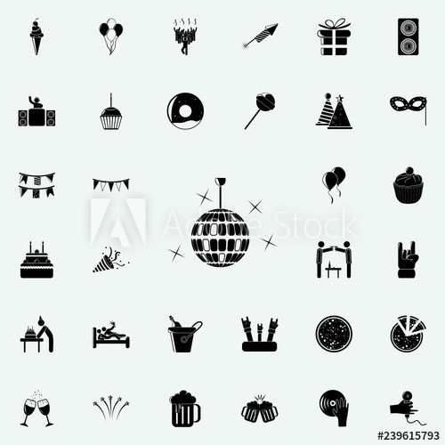 500x500 Disco Ball Icon Party Icons Universal Set For Web And Mobile