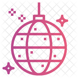 256x256 Disco Ball Icon Of Line Style