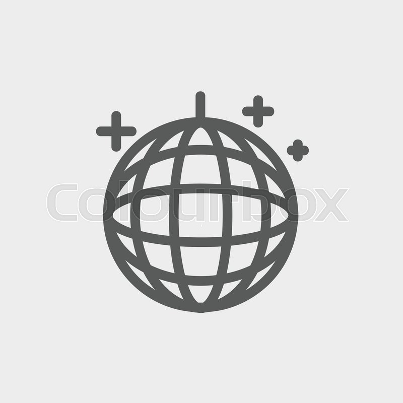800x800 Disco Ball Icon Thin Line For Web And Stock Vector Colourbox