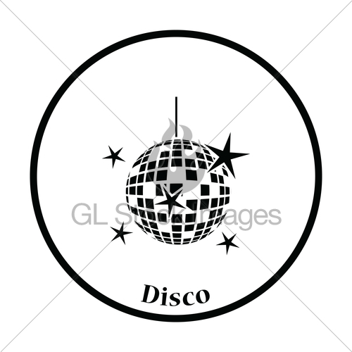 500x500 Night Clubs Disco Sphere Icon Gl Stock Images
