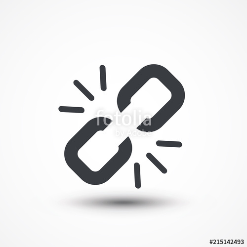 500x500 Link Break Icon Broken Connection Freedom Concept, Broken Chain
