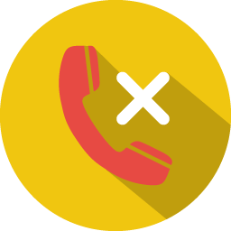 256x256 Call Disconnect Icon Colorful Long Shadow Iconset Graphicloads