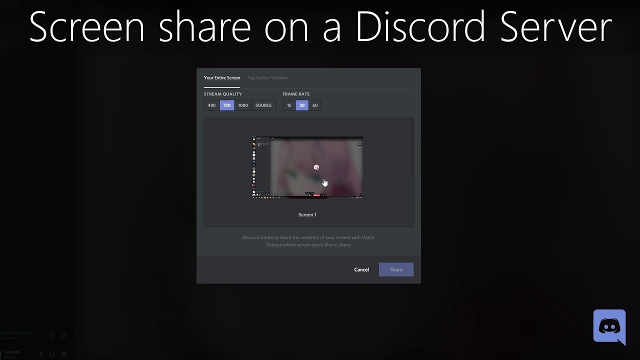 1280x720 How To Screen Share On A Discord Server
