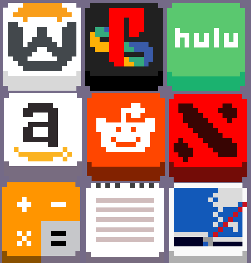 1031x1080 More Pixel Icons!!!! Rainmeter