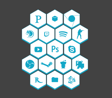 476x418 Rainmeter Honeycomb