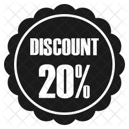 256x256 Discount Badge Icon Of Glyph Style