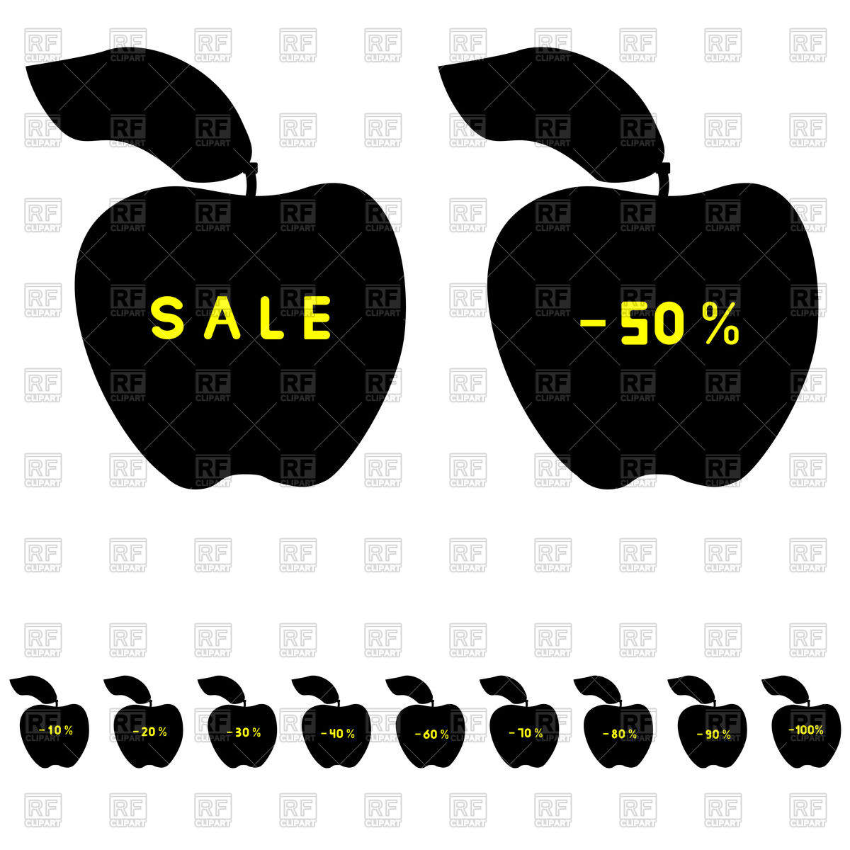 1200x1200 Sale Emblem With Apple